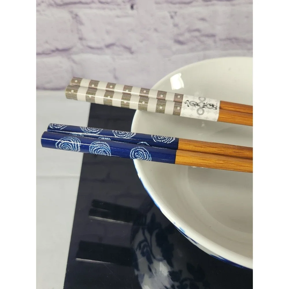 Royal Norfolk Rice Bowl & 2‎ Pair of Chop Sticks